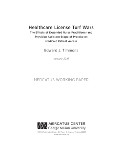 Healthcare License Turf Wars: The Effects of