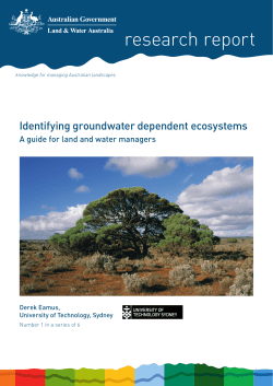 Identifying groundwater dependent ecosystems