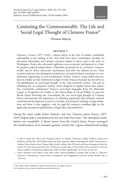 Contesting the Commonwealth: The Life and