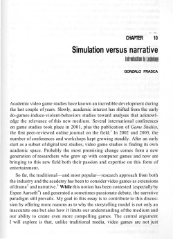 Simulation versus narrative