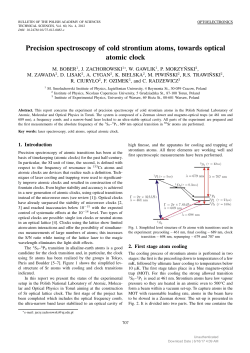 Precision spectroscopy of cold strontium atoms