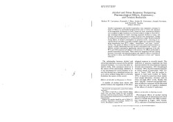 Alcohol and Stress Response Dampening: Pharmacological Effects