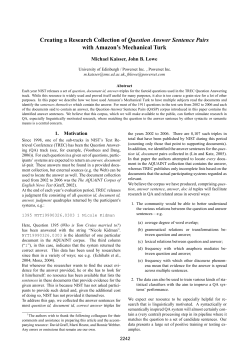 Creating a Research Collection of Question Answer Sentence Pairs