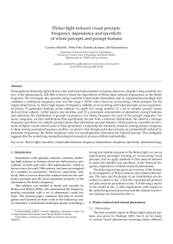 Flicker-light induced visual percepts: Frequency dependence and