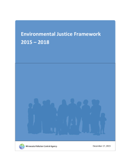 Environmental Justice Framework Report