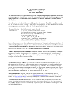 AP English IV Summer Reading Assignment