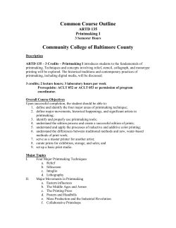 ARTD 135 - Community College of Baltimore County