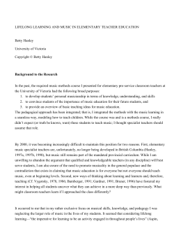 LIFELONG LEARNING AND MUSIC IN ELEMENTARY TEACHER