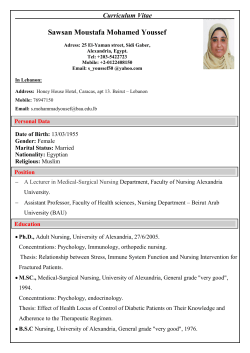 Dr.Sawsan Youssef_ Curriculum Vitae