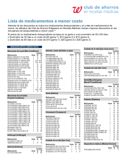 Lista de medicamentos a menor costo (cont.)
