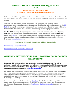 New Students - Rosenstiel School of Marine and Atmospheric Science