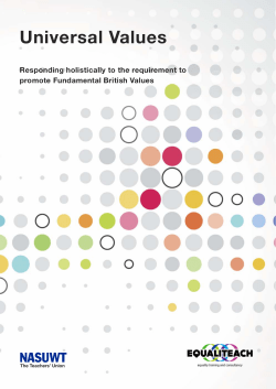 Universal Values - Responding holistically to the