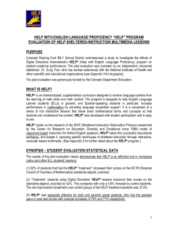 HELP WITH ENGLISH LANGUAGE PROFICIENCY &ldquo;HELP