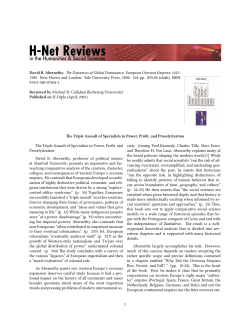 The Triple Assault of Specialists in Power, Profit, and - H-Net