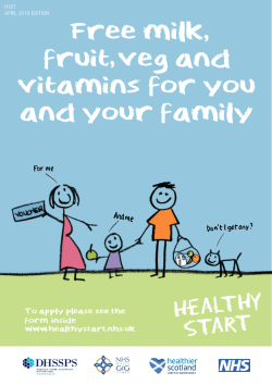 Free milk fruit veg and vitamins for you and your family