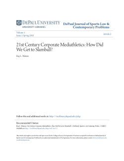 21st Century Corporate Mediathletics: How Did We
