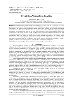 Poverty Is A Woman Issue In Africa