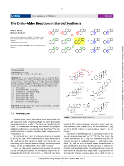 The Diels&ndash;Alder Reaction in Steroid Synthesis
