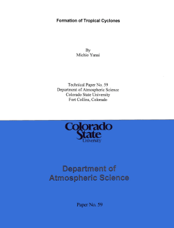 Formation of tropical cyclones