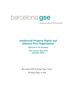 Intellectual Property Rights and Efficient Firm Organization