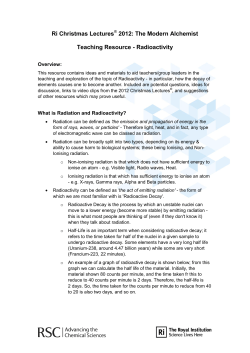 Ri Christmas Lectures 2012: The Modern Alchemist