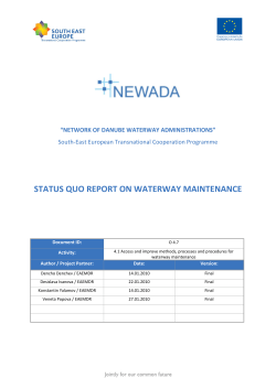 status quo report on waterway maintenance