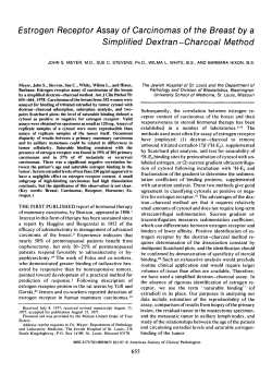 Estrogen Receptor Assay of Carcinomas of the Breast by a