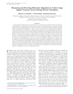 Measuring and Detecting Molecular Adaptation in Codon Usage