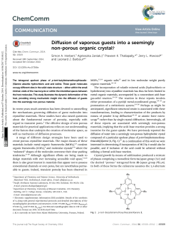 Diffusion of vaporous guests into a seemingly non