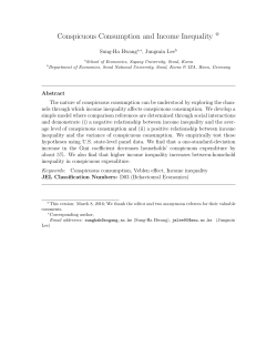 Conspicuous Consumption and Income Inequality