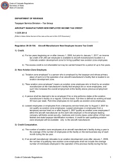 Code of Colorado Regulations - Colorado Secretary of State