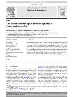 The visual attention span deficit in dyslexia is visual and not
