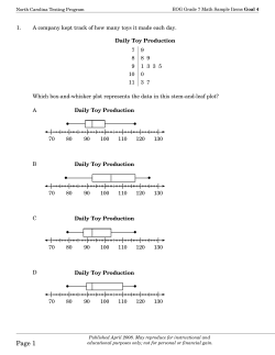 Grade 7 Mathematics Goal 4 - North Carolina Public Schools