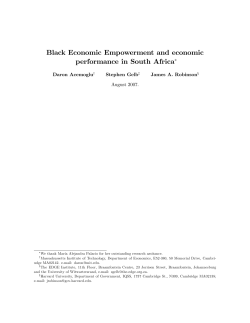 Black Economic Empowerment and economic