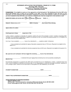 INTERNSHIP APPLICATION FOR EXTENSION (&ldquo;GRADE OF X