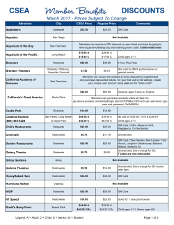 Member Benefits Ticket Discounts