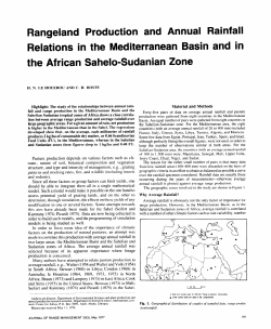 Rangeland Production and Annual Rainfall Relations in the