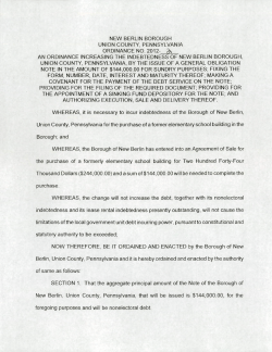 the purchase of a formerly elementary school building for Two