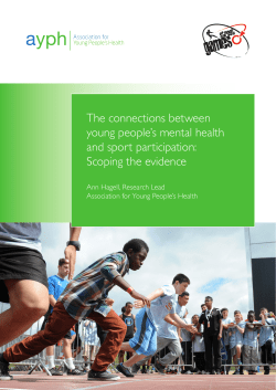 The connections between young people`s mental health and sport