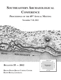 SEAC Bulletin 55 - Southeastern Archaeological Conference