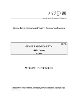 Gender and Poverty
