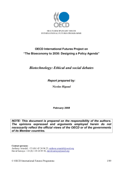 Biotechnology: Ethical and social debates