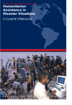 Humanitarian Assistance in Disaster Situations A Guide for