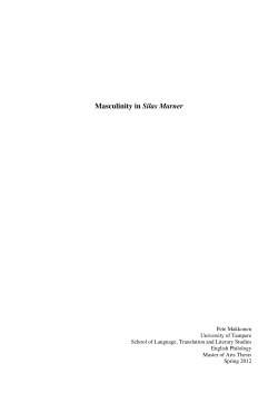 Masculinity in Silas Marner - TamPub