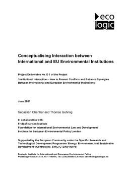 Conceptualising Interaction between