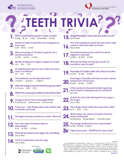 teeth trivia