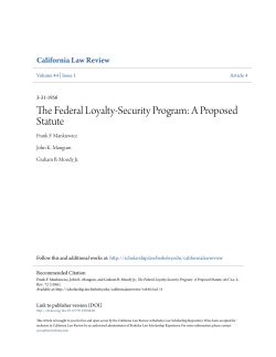 The Federal Loyalty-Security Program