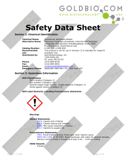 SDS (MSDS) - Ammonium Phosphate Dibasic, ACS Grade