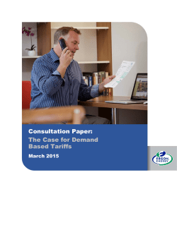 Consultation Paper: The Case for Demand Based Tariffs (PDF File