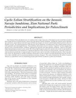 Cyclic Eolian Stratification on the Jurassic Navajo Sandstone, Zion